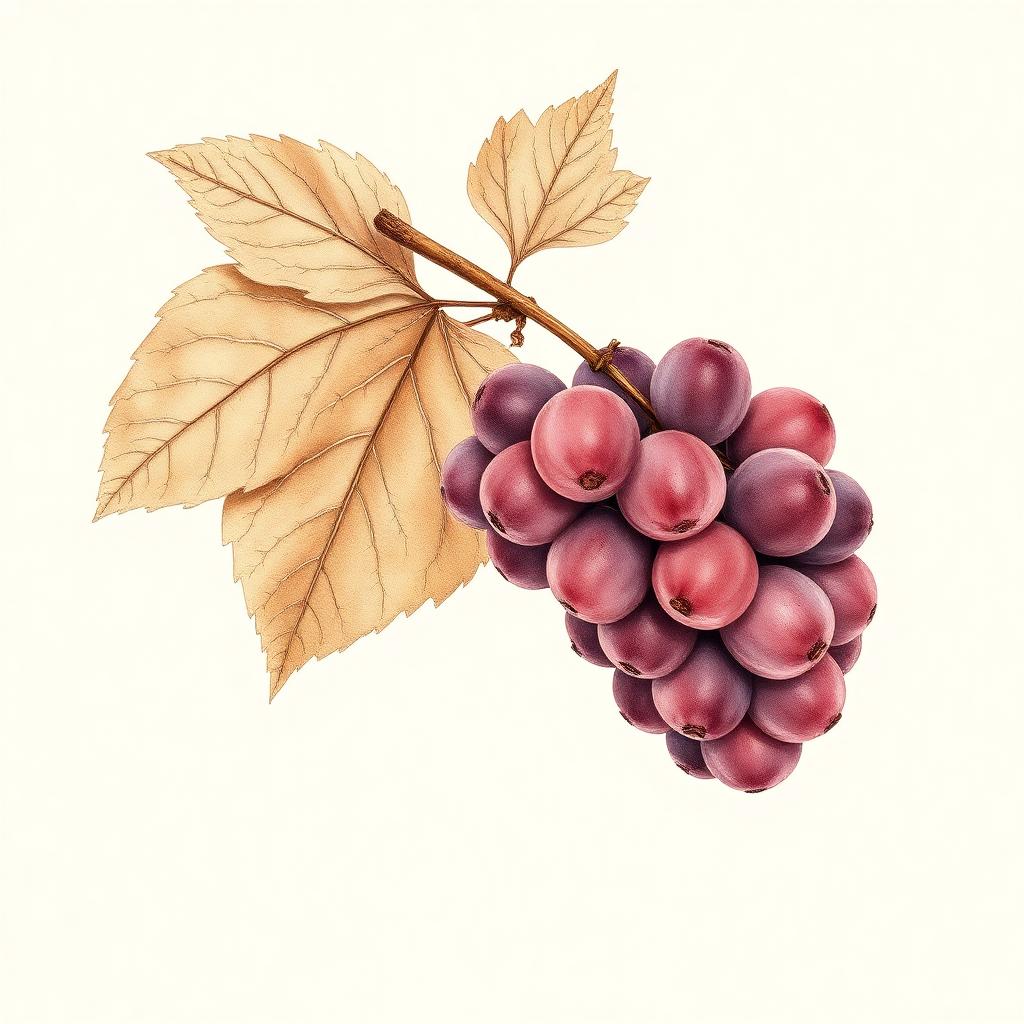 Mavrud grape illustration