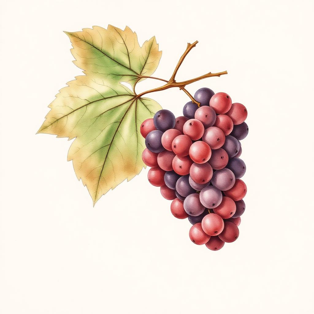 Shiroka Melnishka Loza grape illustration