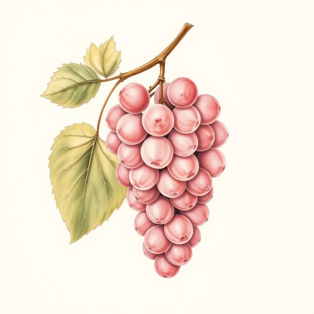 Red Misket grape illustration